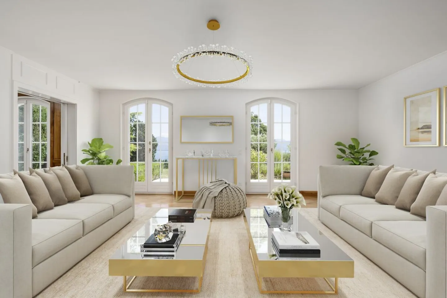 Elegant villa in Bougy-Villars with panoramic views of Lake Geneva and the Alps - Photo 3 sur 12