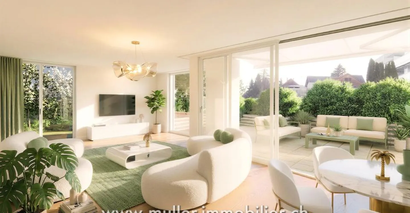 Bel appartamento nuovo di 2,5 locali in campagna! - Foto 1 di 13