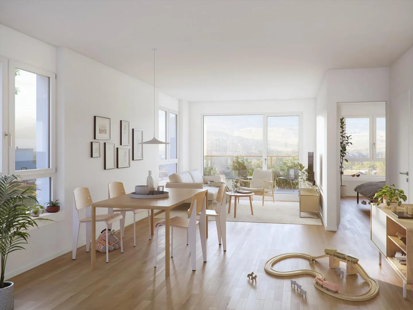 Zu vermieten schöne 2,5-Zimmer-Wohnungen in Bramois - Foto 4 von 13