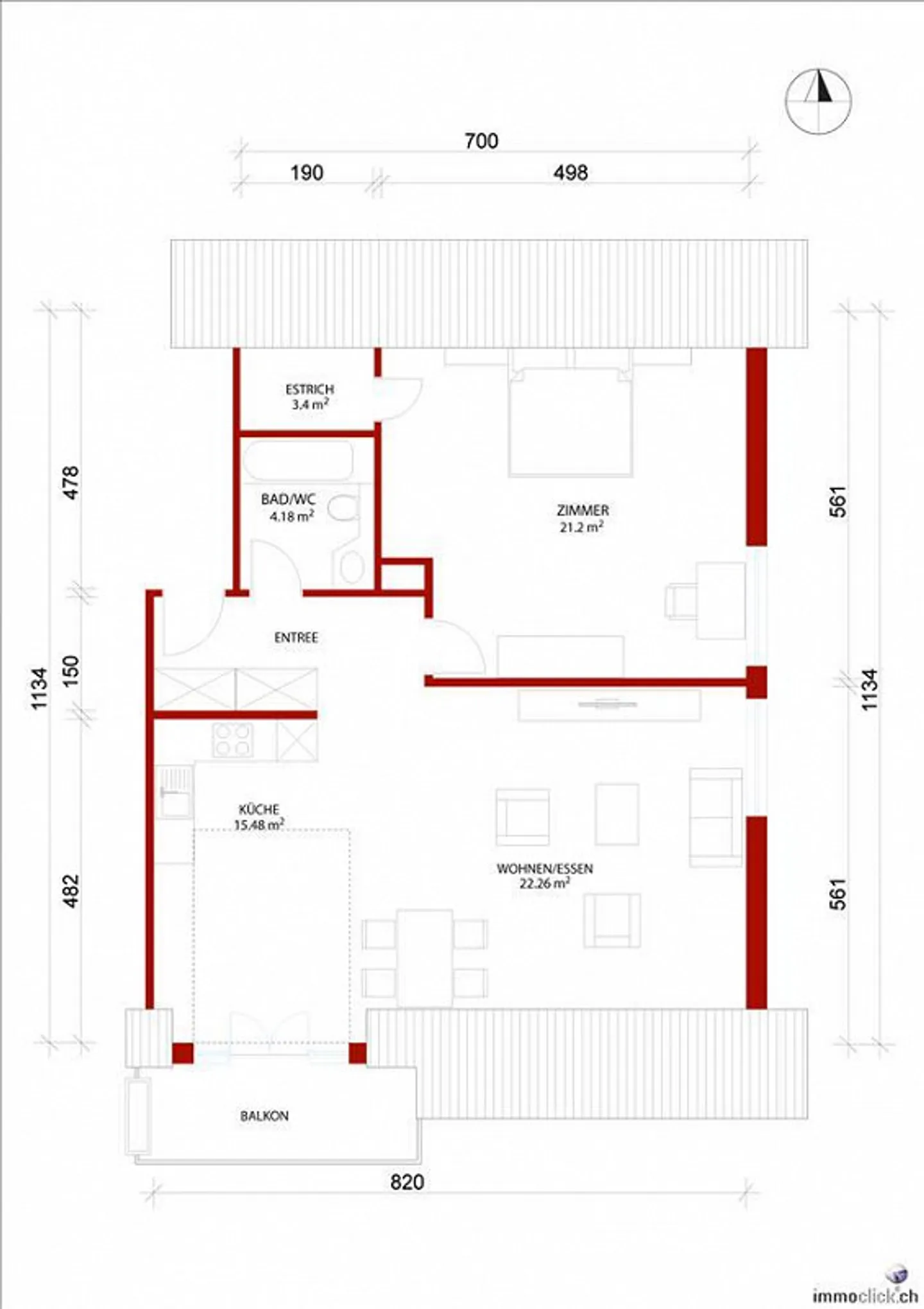 Ampio appartamento mansardato con charme! "Affittare senza deposito" - Foto 7 di 7