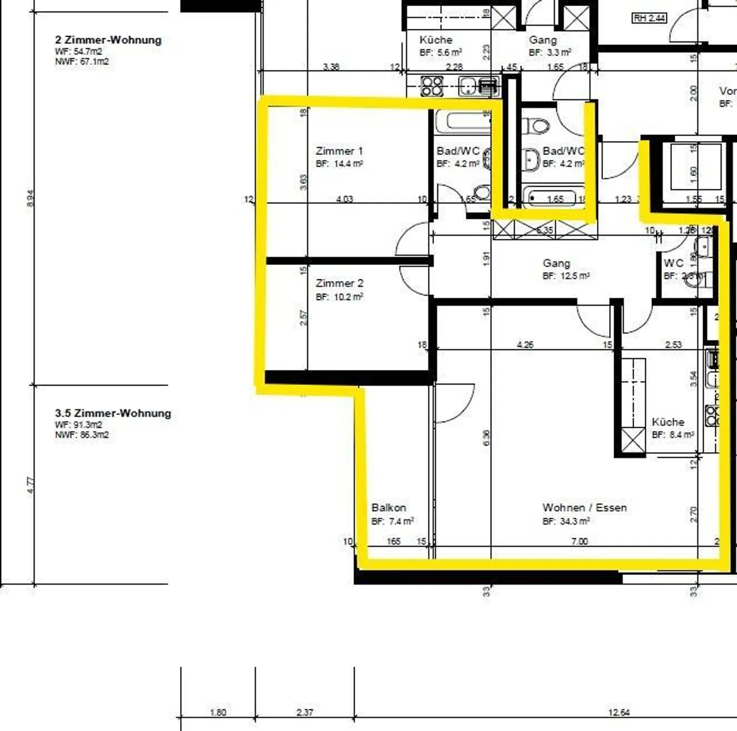 Moderne Wohnung mit Panoramablick - Foto 9 von 9