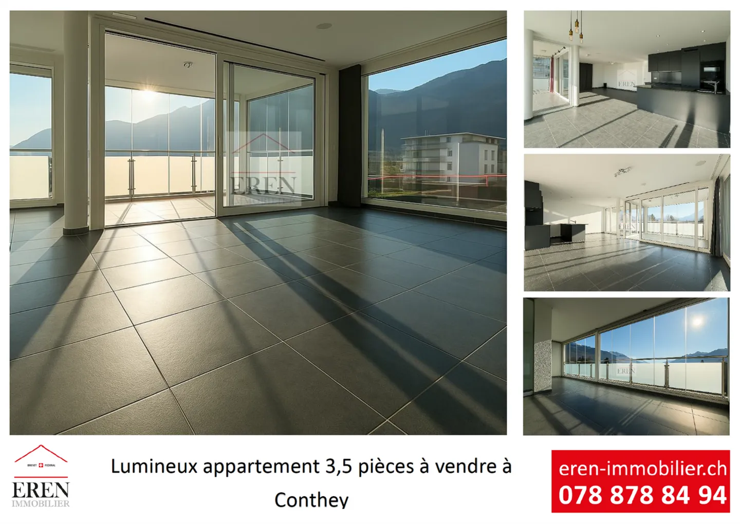 Magnifico e luminoso appartamento di 3,5 locali con una grande terrazza vetrata con - Foto 1 di 13