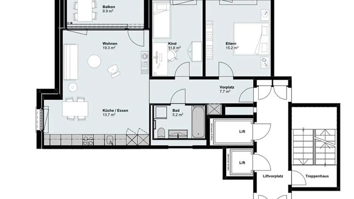 3½ ROOM APARTMENT IN ALLSCHWIL (BL), FURNISHED, TEMPORARY - Photo 8 of 8