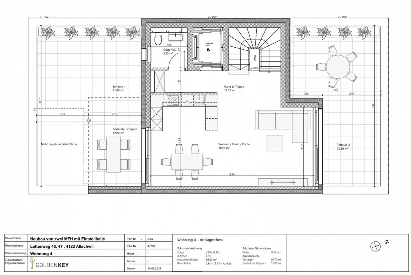 Maisonette-Penthouse mit Terrasse - Foto 10 von 13