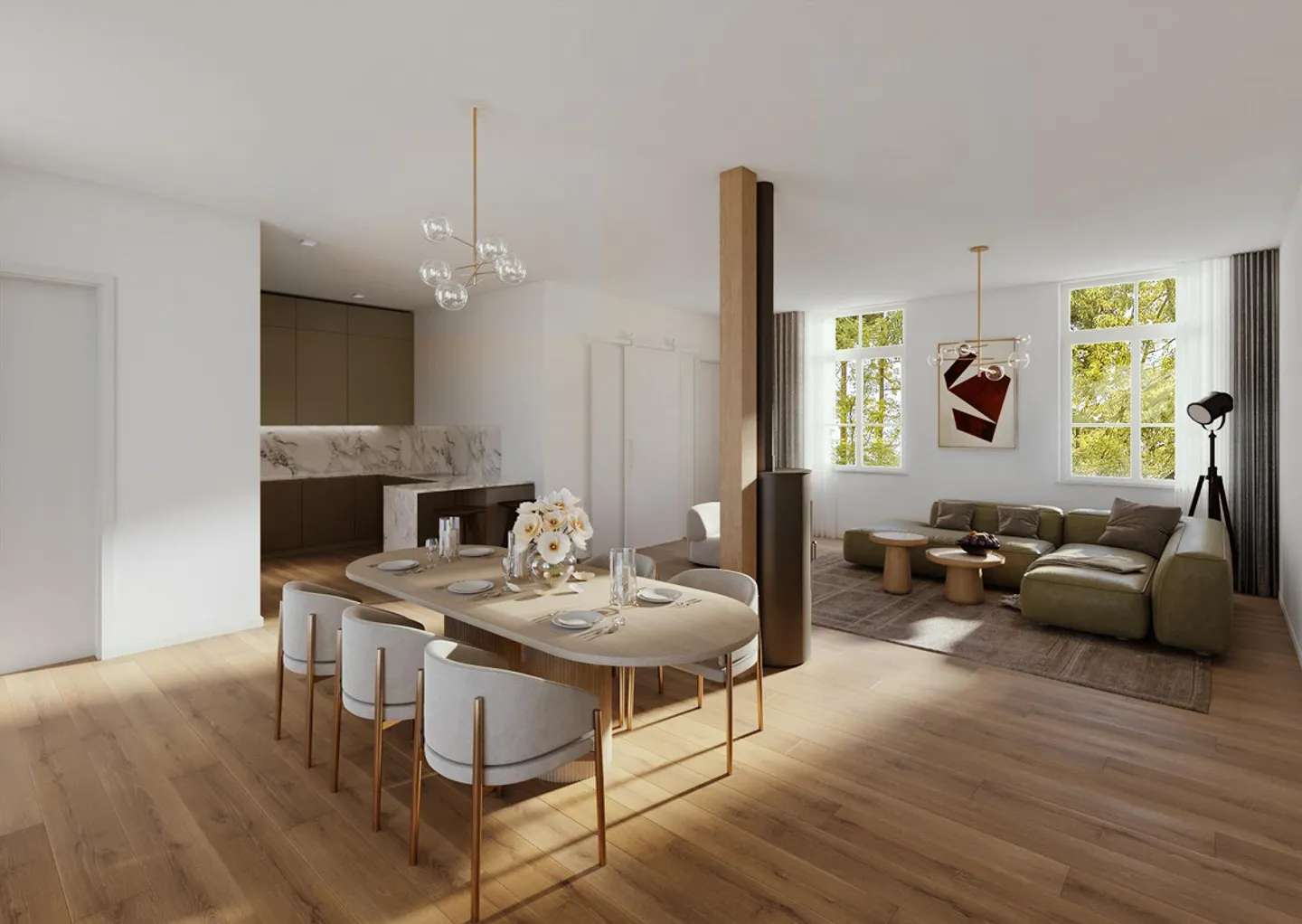 Bright 3.5-Room Ground Floor Apartment with Balcony (Ground Floor Hall) - Photo 4 of 6