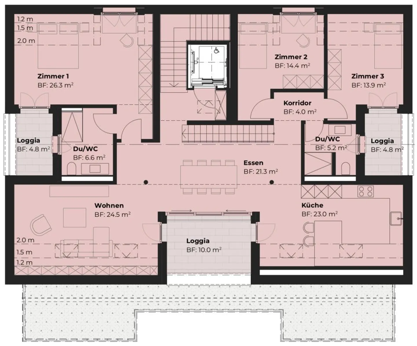 Maisonette-Dachwohnung avec vue sur le lac - Vivre au-dessus des toits de M... - Photo 13 sur 14