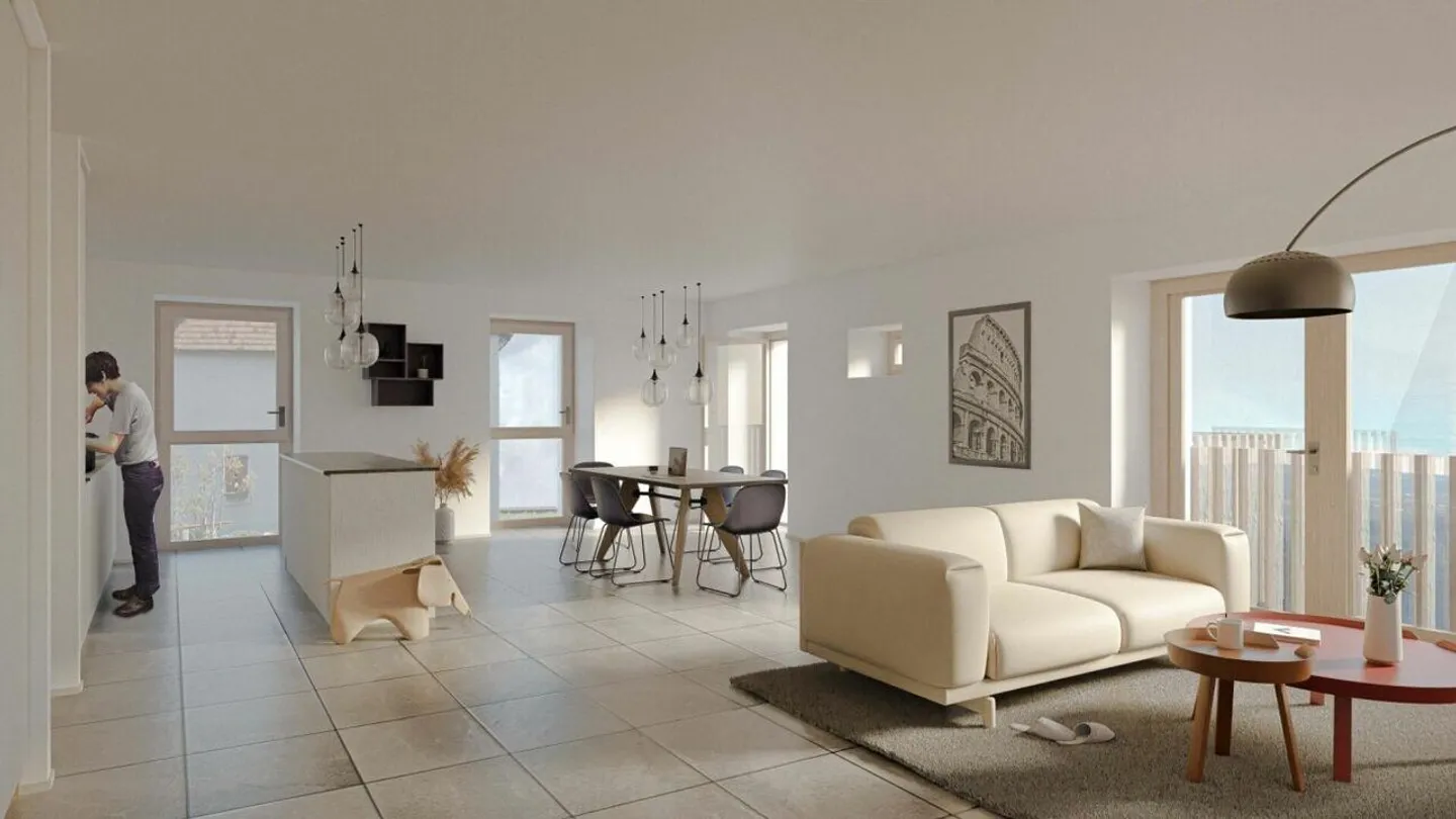 «3 Off-Plan-Wohnungen zum Verkauf - 4,5 und 5,5 Zimmer mit Garten, Terrasse oder Loggia - Nur 6 km von Yverdon entfernt» - Photo 6 sur 12