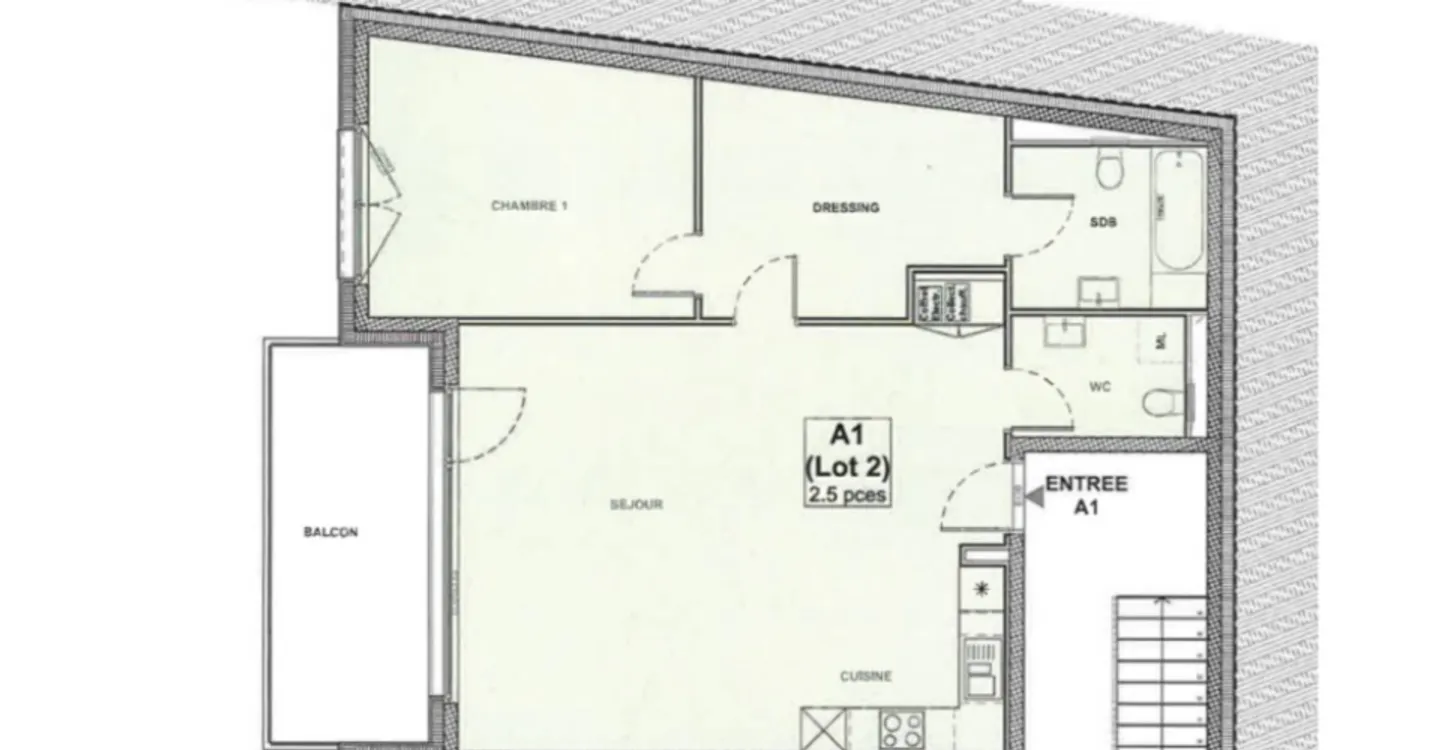 Geräumige 2,5 Zimmer von 81M2 mit Balkon - Foto 5 von 5