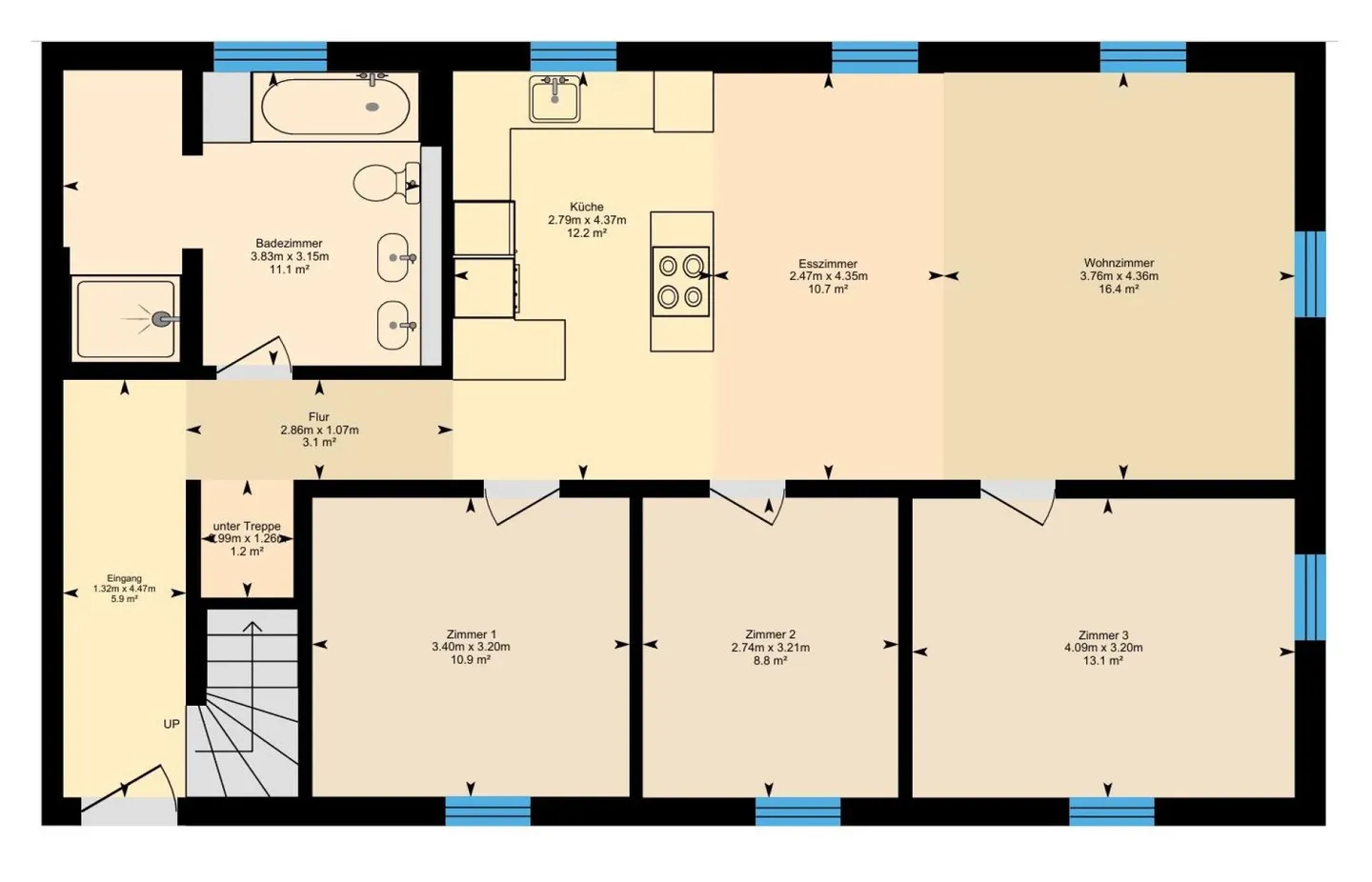 Nuova costruzione con due appartamenti moderni di 4,5 stanze, soffitta ampliabile e parte stalla su un terreno totale di oltre 4'200 m² - Foto 15 di 35