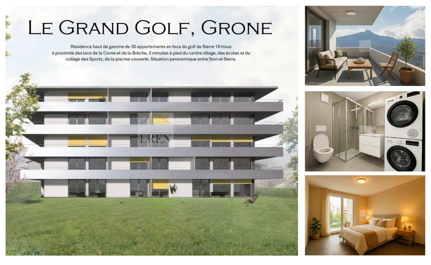 Wohnung 3,5 Zimmer Südwest im 2. Stock in Grône - Foto 9 von 13