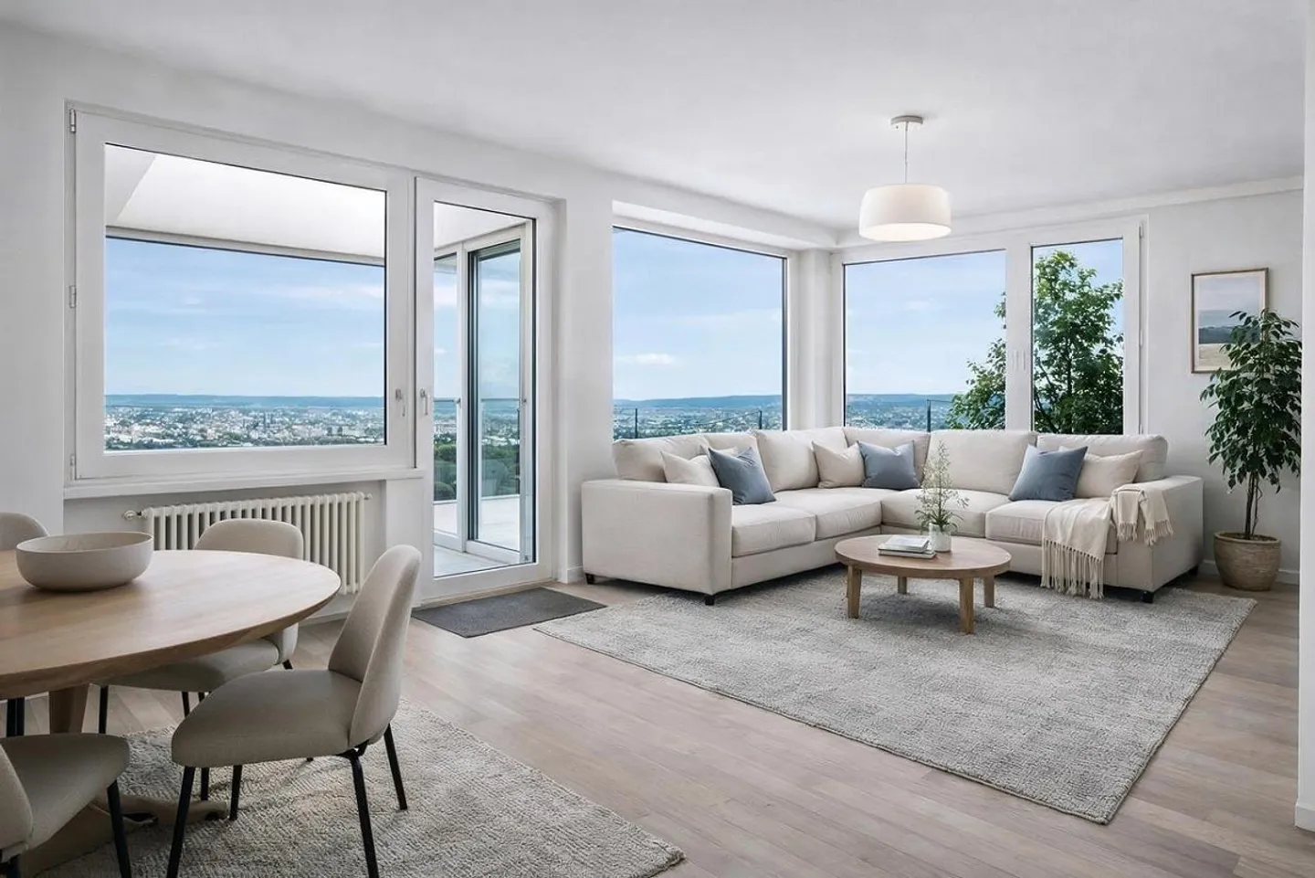 Stilvolles Apartment mit Stadtblick - Foto 2 von 3