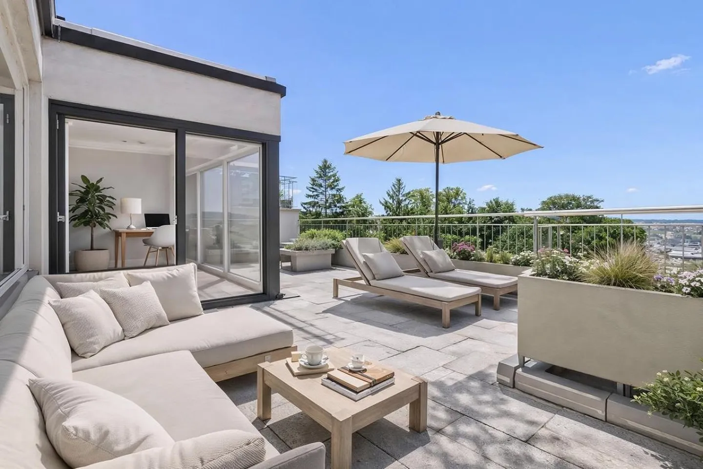 Stilvolles Apartment mit Stadtblick - Foto 3 von 3