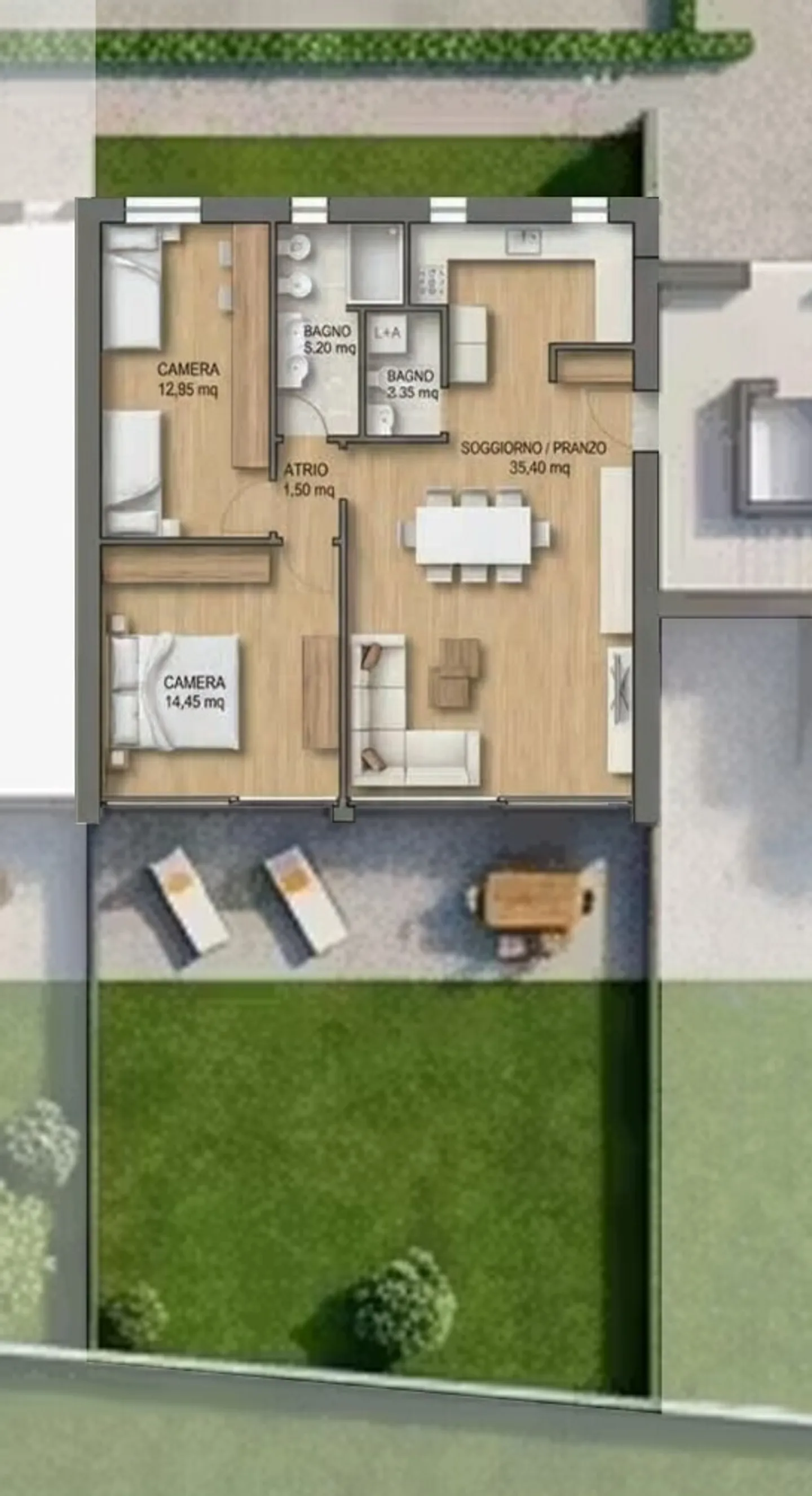 Exclusif 3.5 pièces avec jardin à Lugano A2 - Photo 6 sur 6