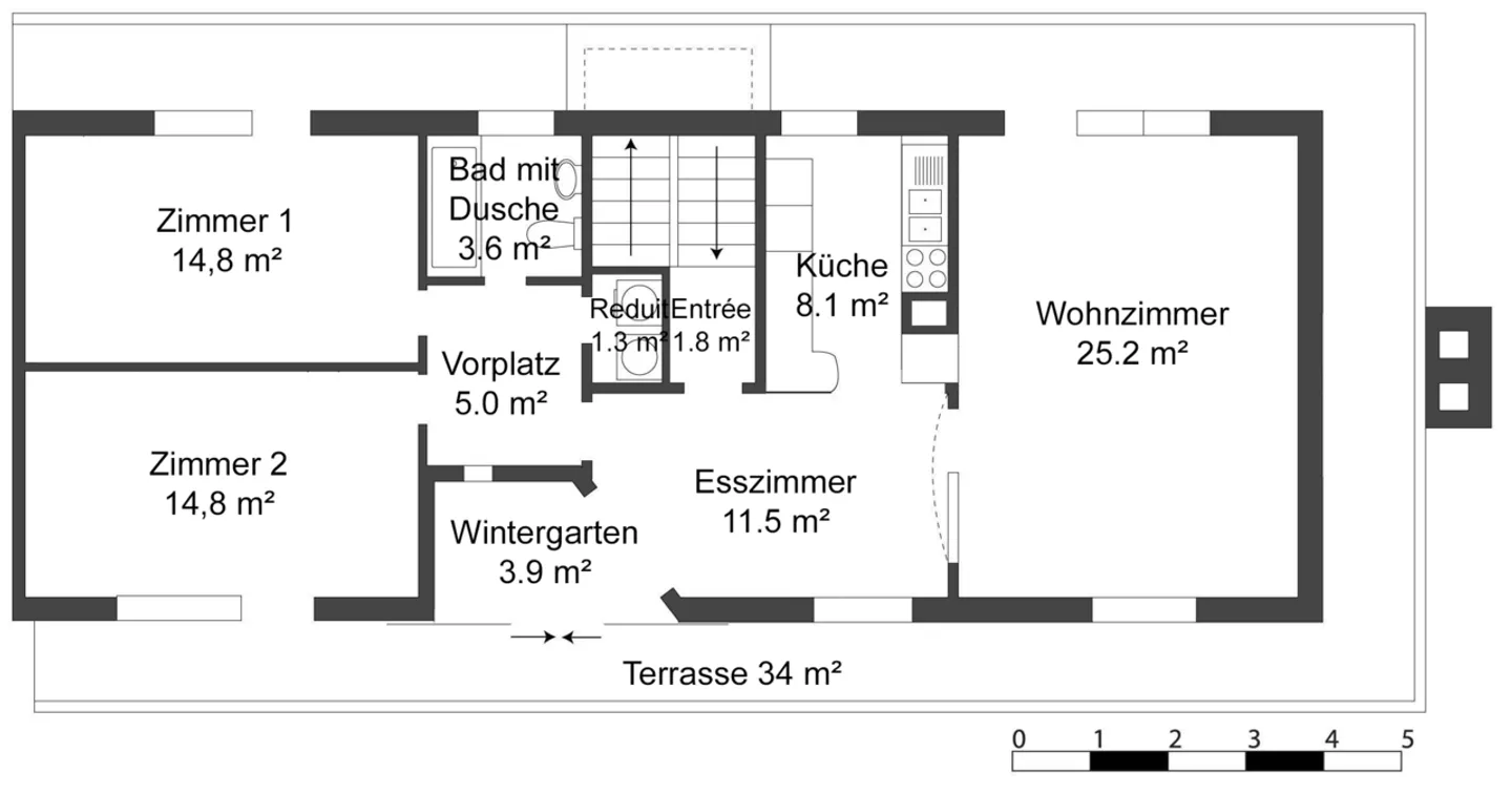 Exciting 4-room penthouse with large terrace - Photo 13 of 13