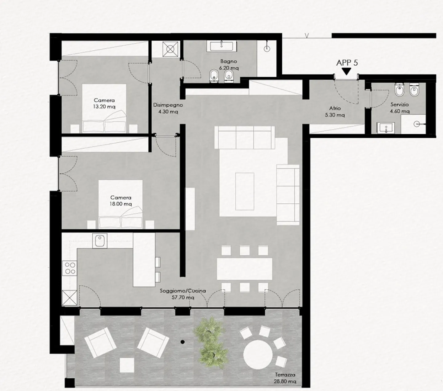 3.5-Zimmer-Wohnung mit Seesicht und Terrasse - Foto 8 von 8