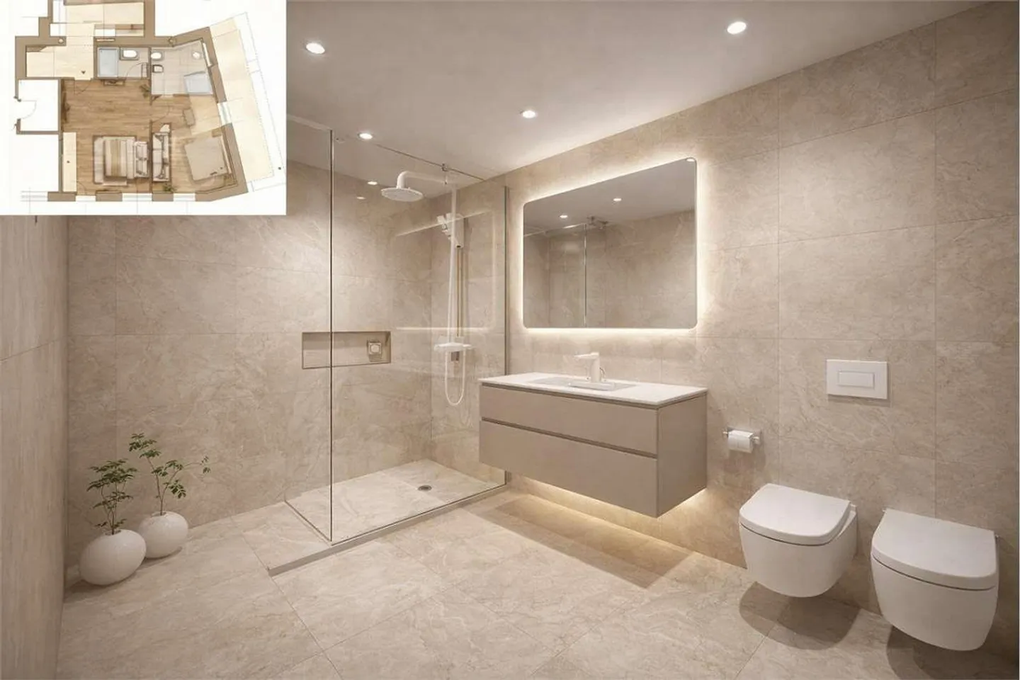 REFINED 2.5-ROOM APARTMENT TURNKEY IN THE CENTER - Photo 4 of 5