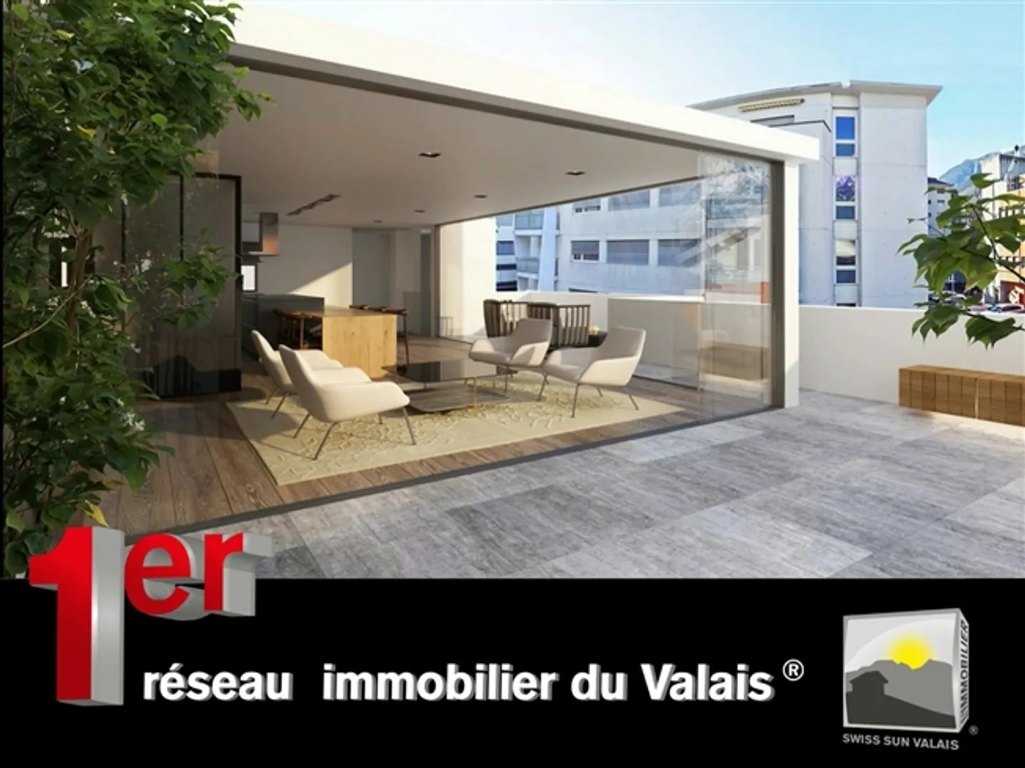 MARTIGNY/I am VISION, Complete Building with Penthouse, Commercial Space, Parking 6.5 Units 288 m2 for Sale Martigny, Switzerland - Photo 1 of 20