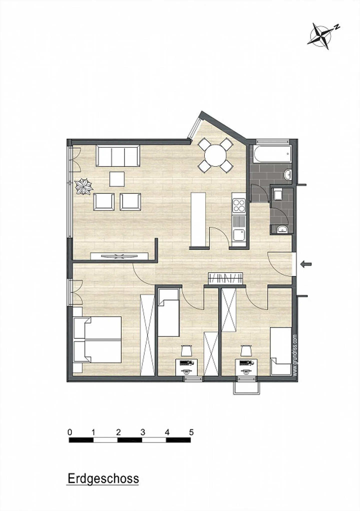 Appartement 4 pièces avec jardin dans un emplacement calme à Wettingen - Photo 8 sur 8