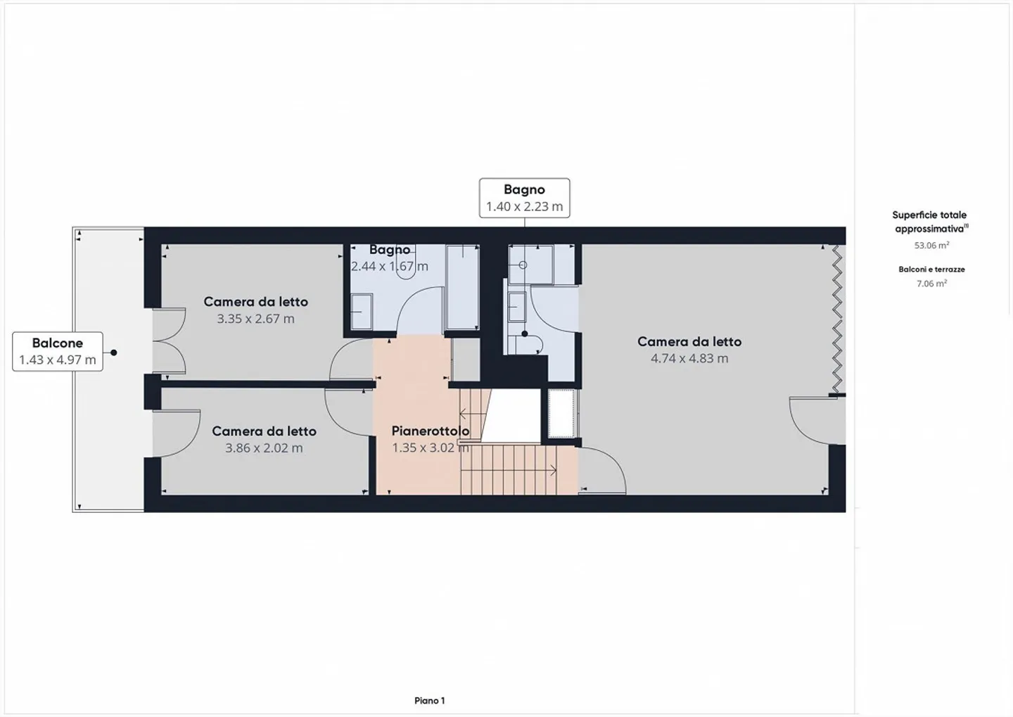 MAISON MITOYENNE DE TÊTE DE 4.5 PIÈCES SUR 4 NIVEAUX À AGNO - Photo 12 sur 13