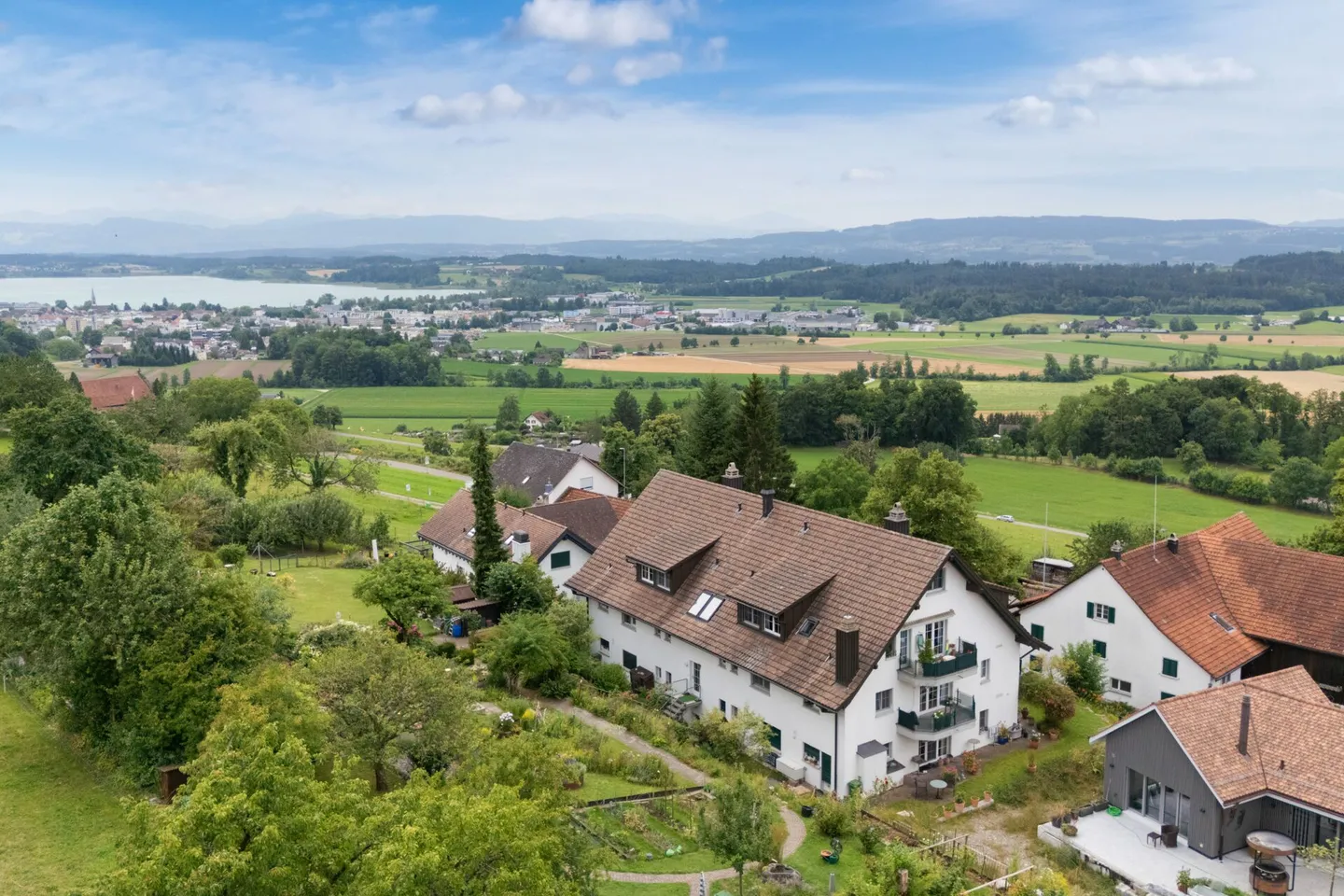 Maisonette attico nel verde con vista sul lago di Pfäffikon e sulle Alpi - Foto 12 di 12