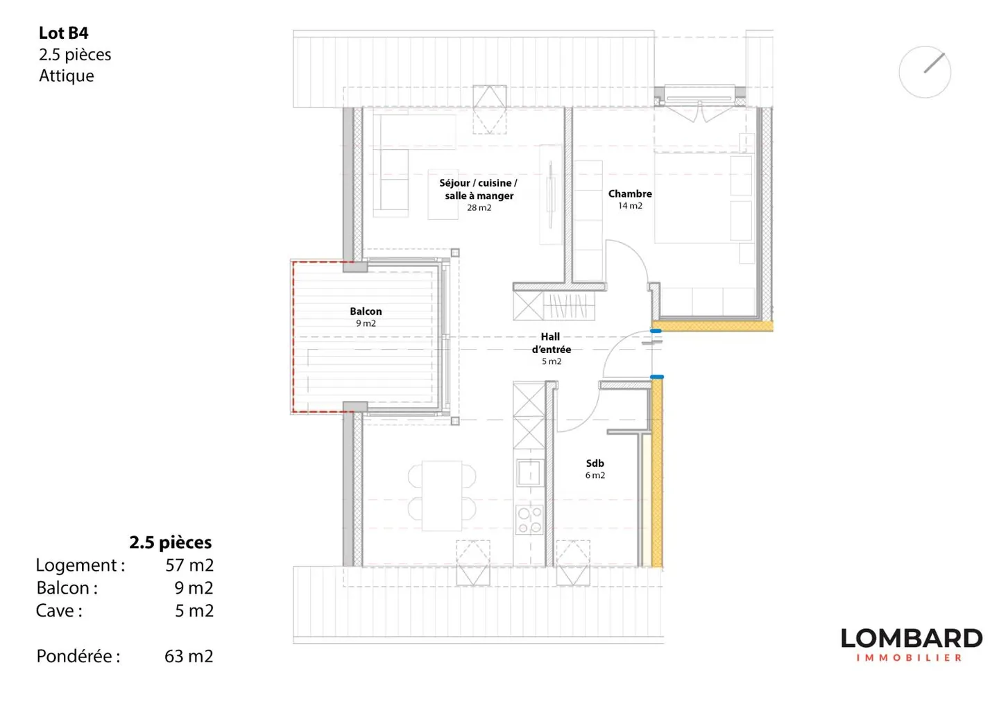 Nuovo appartamento attico di 2,5 stanze al 2° piano - Foto 12 di 12