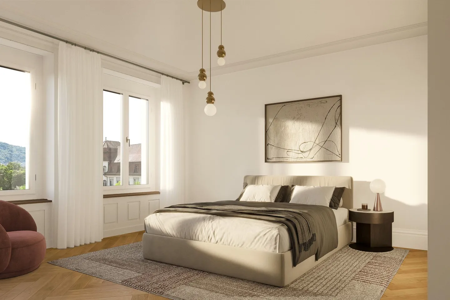 Your new home in District 3 - Exclusive 3.5-room apartment on the ground floor - Photo 3 of 7