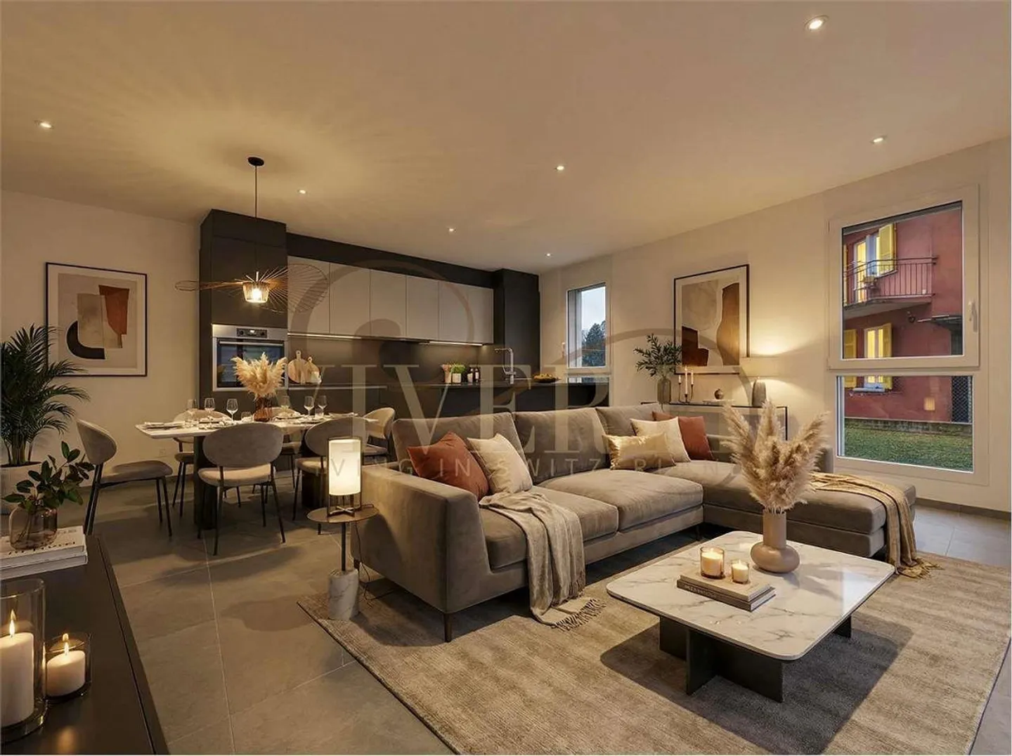 APPARTAMENTO 3.5 STANZE QUASI NUOVO CON GIARDINO PRIVATO A LUMINO - Foto 3 di 12