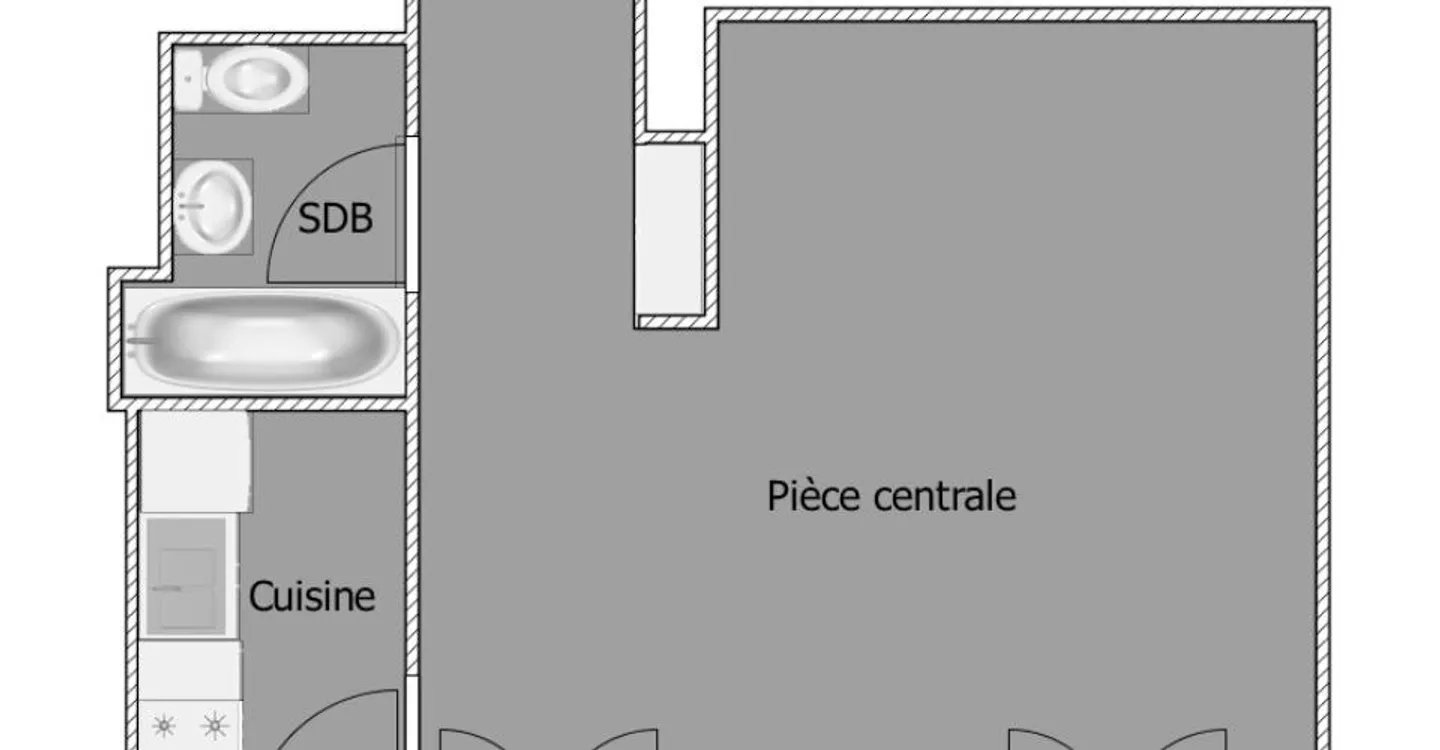 Studio moderne avec vue lac - Photo 6 sur 7