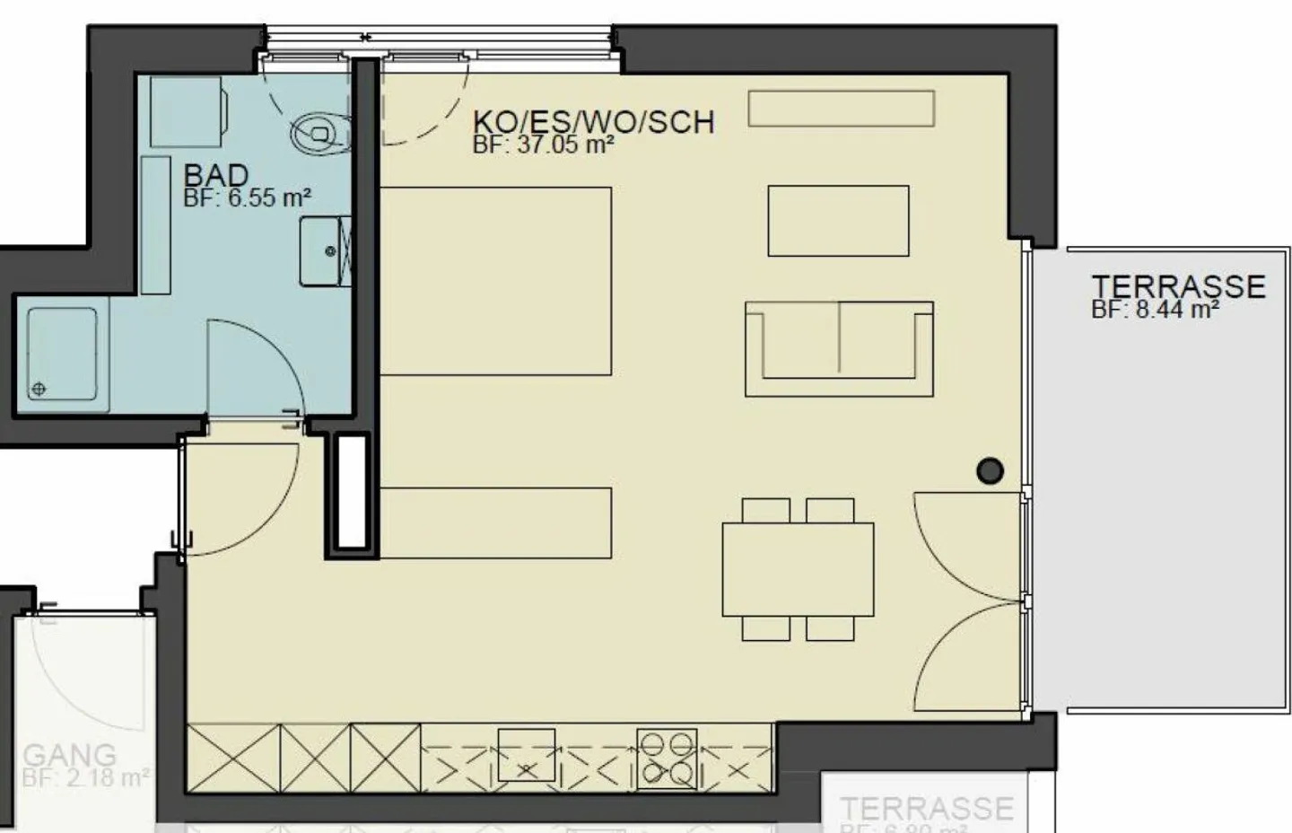 Modern 1.5-room apartment - Photo 5 of 5