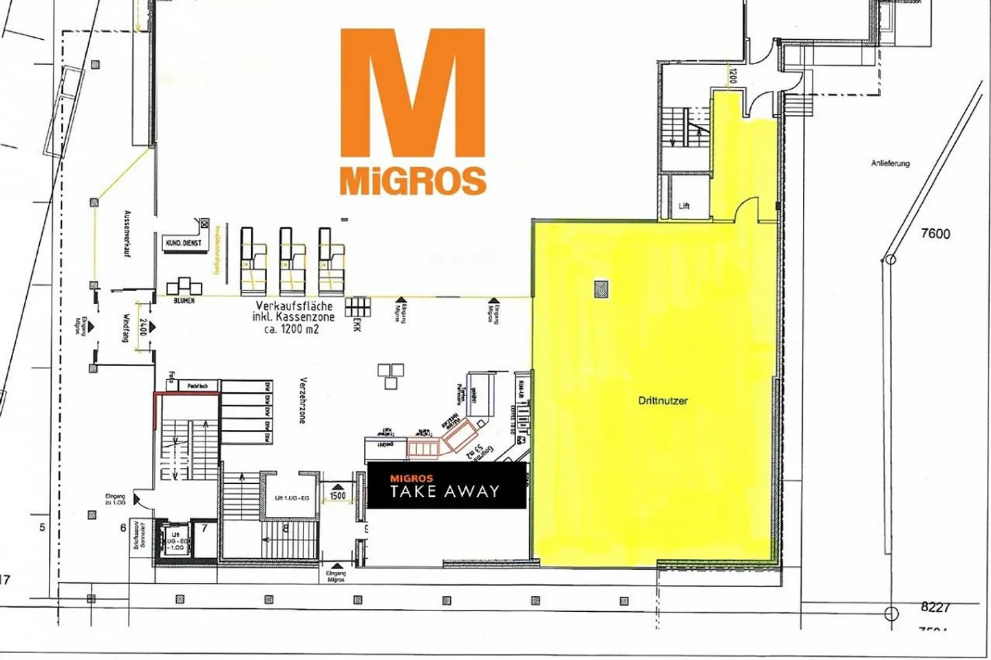 Espace commercial d'environ 220m² dans le centre de quartier - Migros Birsfelden - Photo 6 sur 6