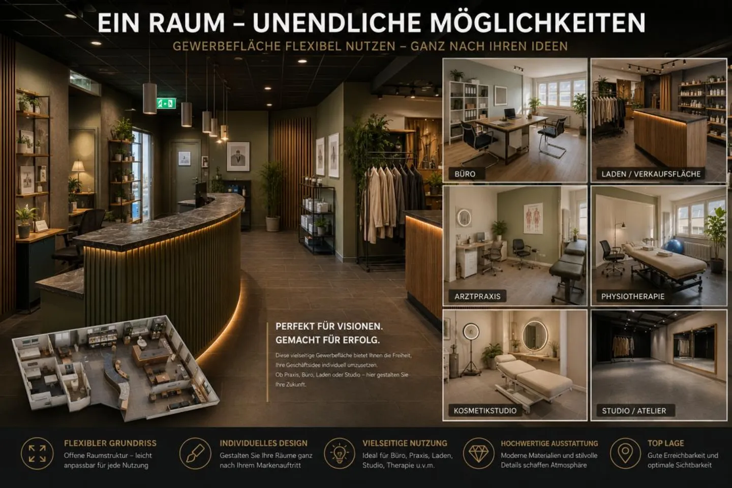 TOP LOCATION FOR GASTRO, BEAUTY, FITNESS, OFFICE OR RETAIL - Photo 1 of 9