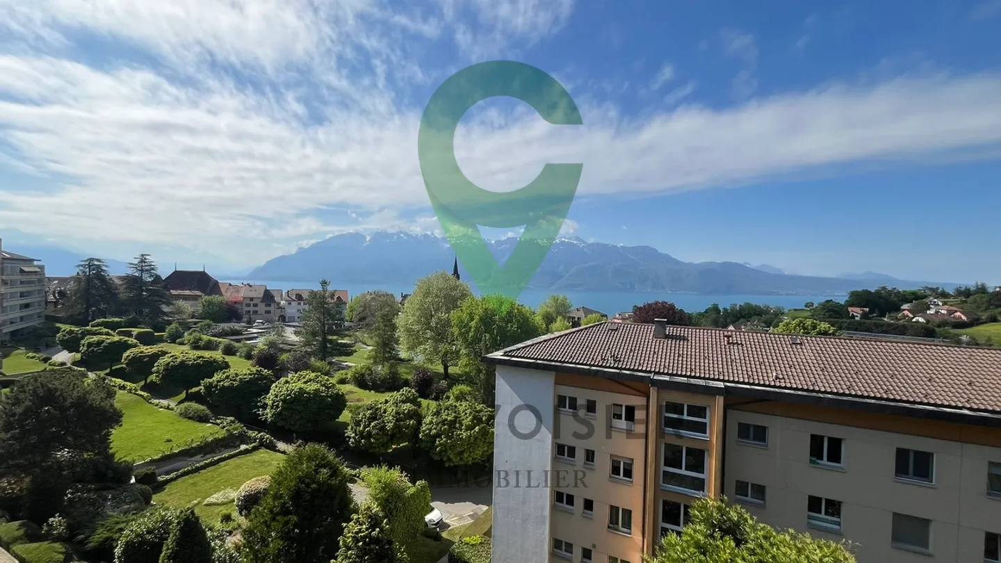 UNVERBAUTE AUSSICHT AUF DEN SEE UND DIE ALPEN IN CHEXBRES - Foto 5 von 9
