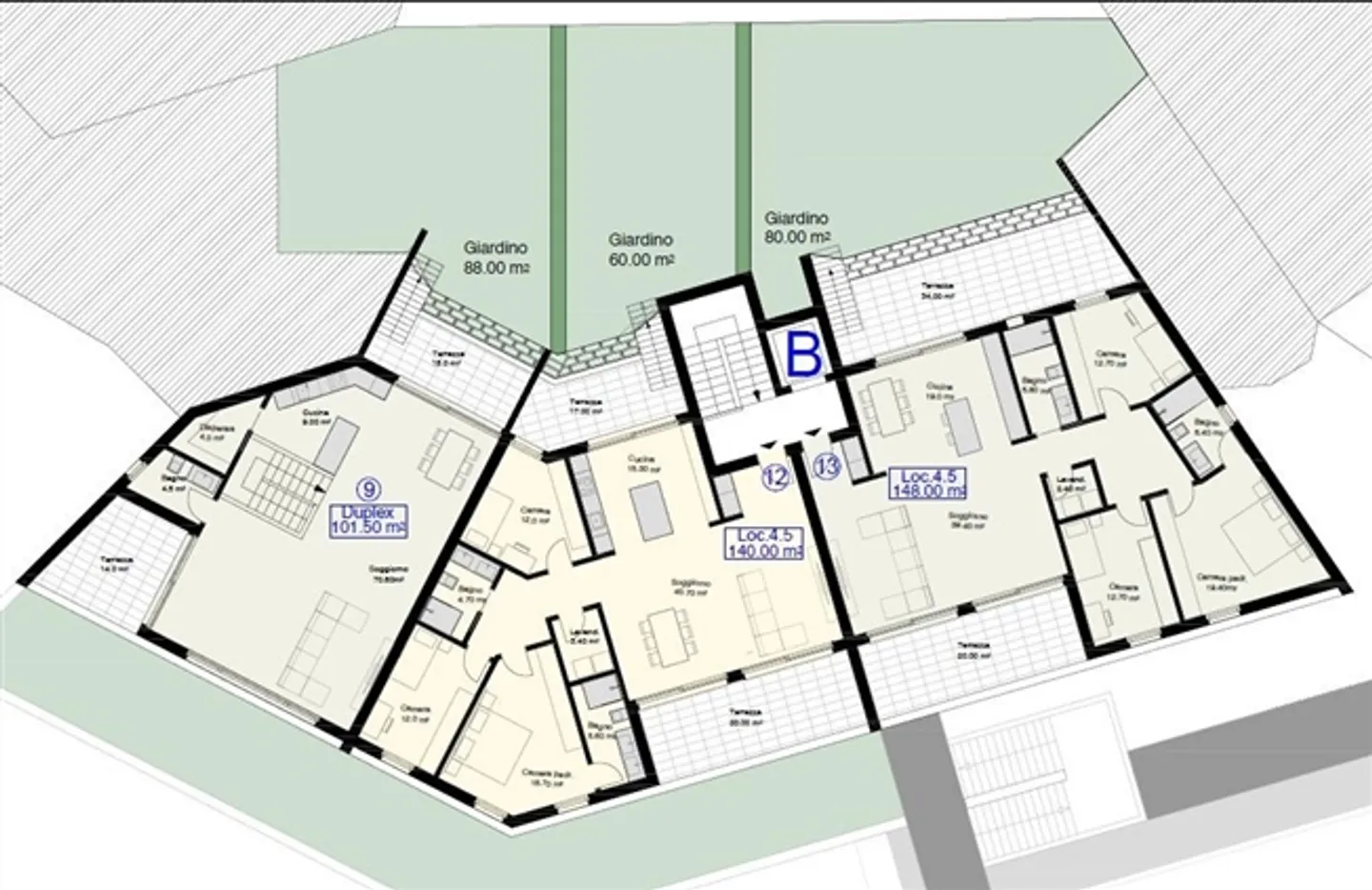 «NUOVO APPARTAMENTO DUPLEX CON GIARDINO A GIUBIASCO - NEUE DOPPELHAUSWOHNUNG MIT GARTEN IN GIUBIASCO» - Foto 10 di 13