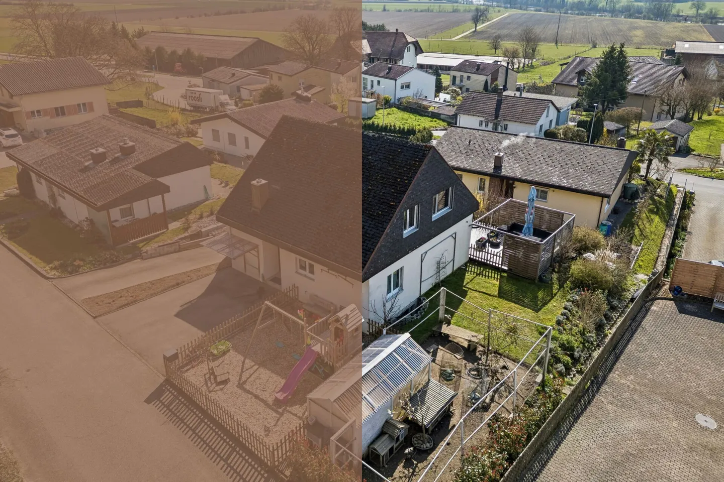 Maison individuelle de 5,5 pièces entièrement rénovée dans un emplacement calme et attrayant à Meinisberg BE - Photo 1 sur 14