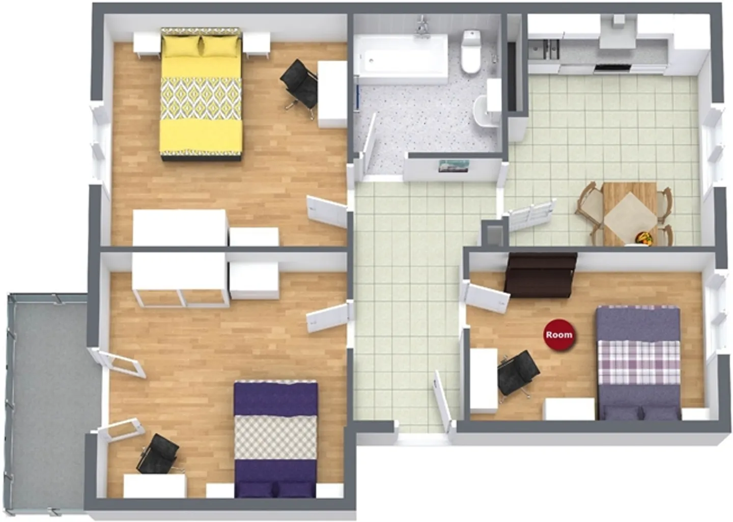 Room in shared apartment in a quiet location - Photo 2 of 12