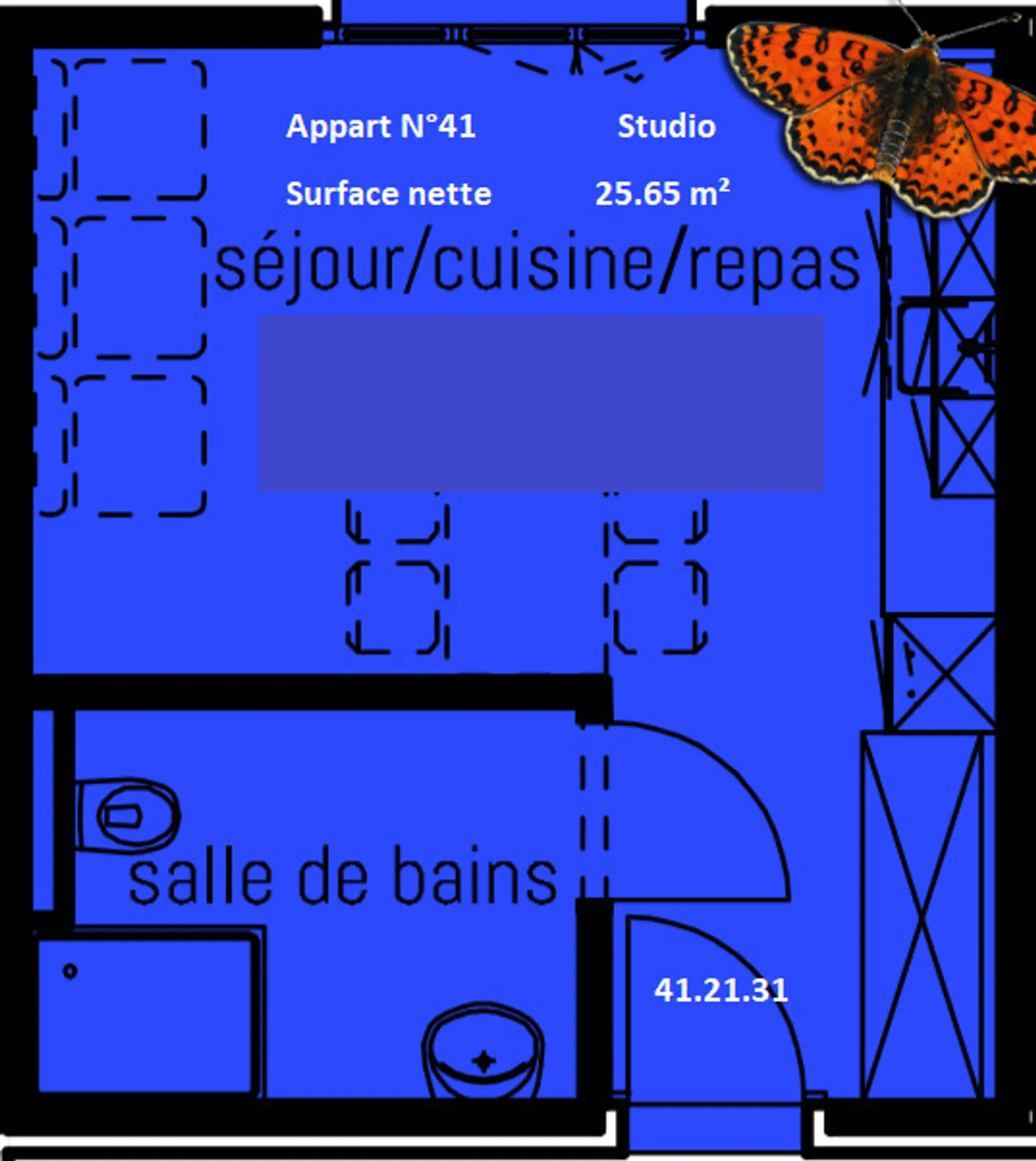 Charmanter Studio in Billens - Photo 3 of 4