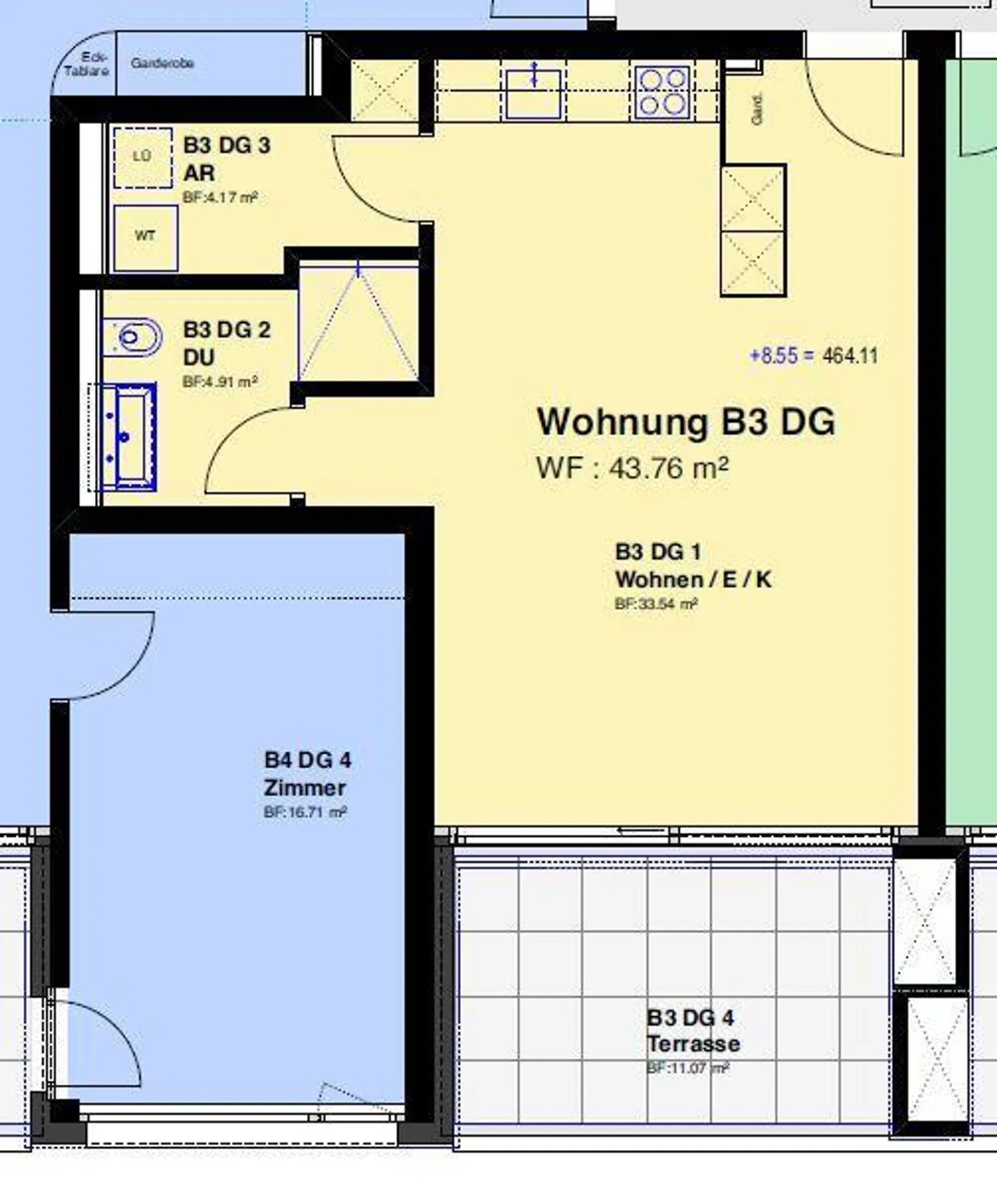 Charmante Attikawohnung mit Terrasse - Foto 2 von 7