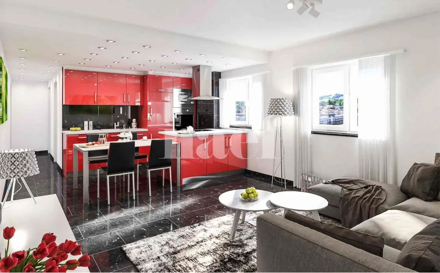 Modernes 4-Zimmer-Apartment mit Balkon - Foto 2 von 6