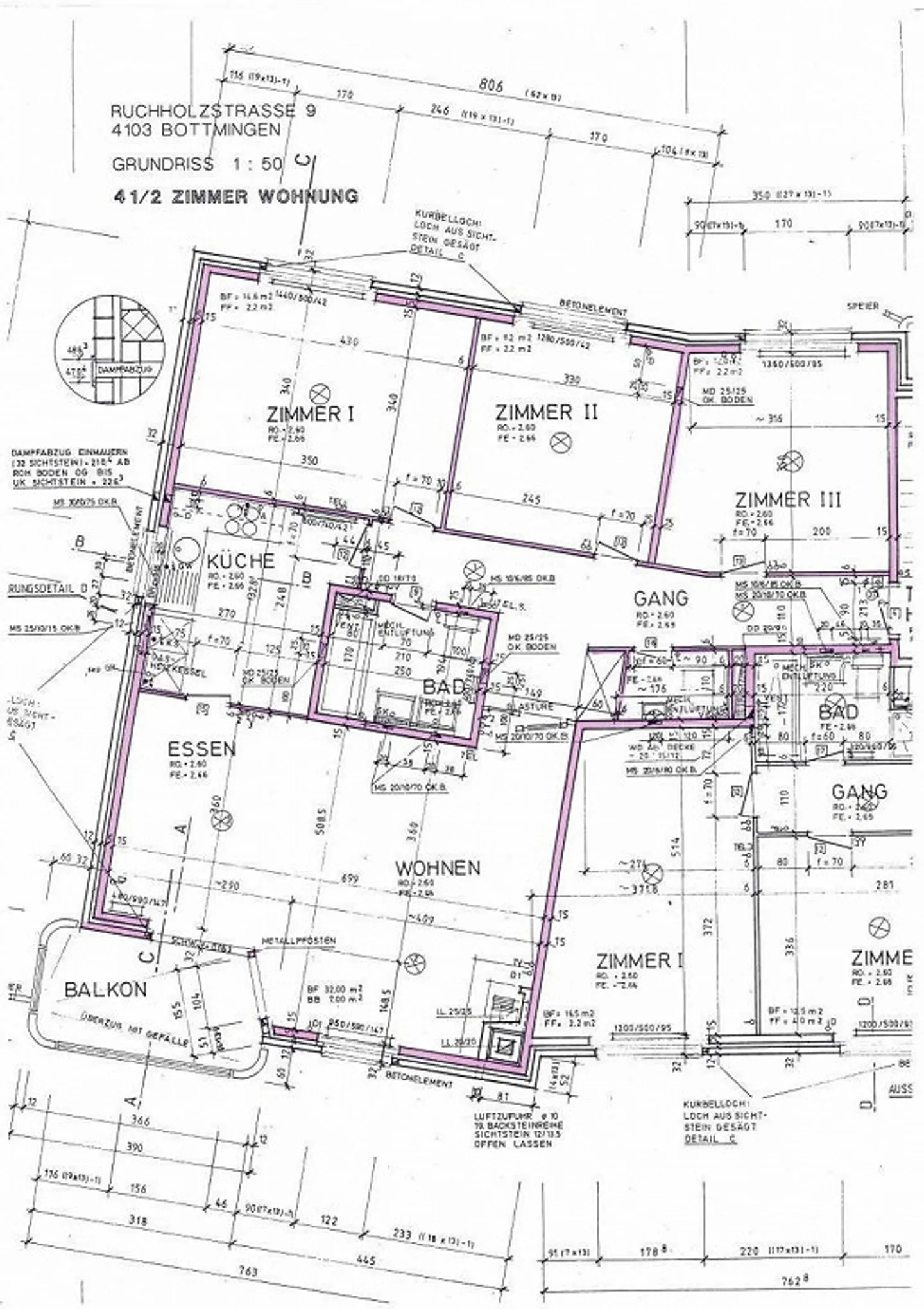 For rent 4-room apartment in Bottmingen - Photo 2 of 2