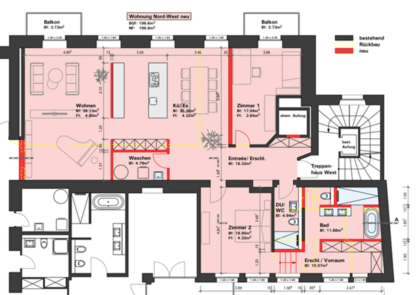 Loft de 3,5 pièces en état brut avec cave - Photo 3 sur 17