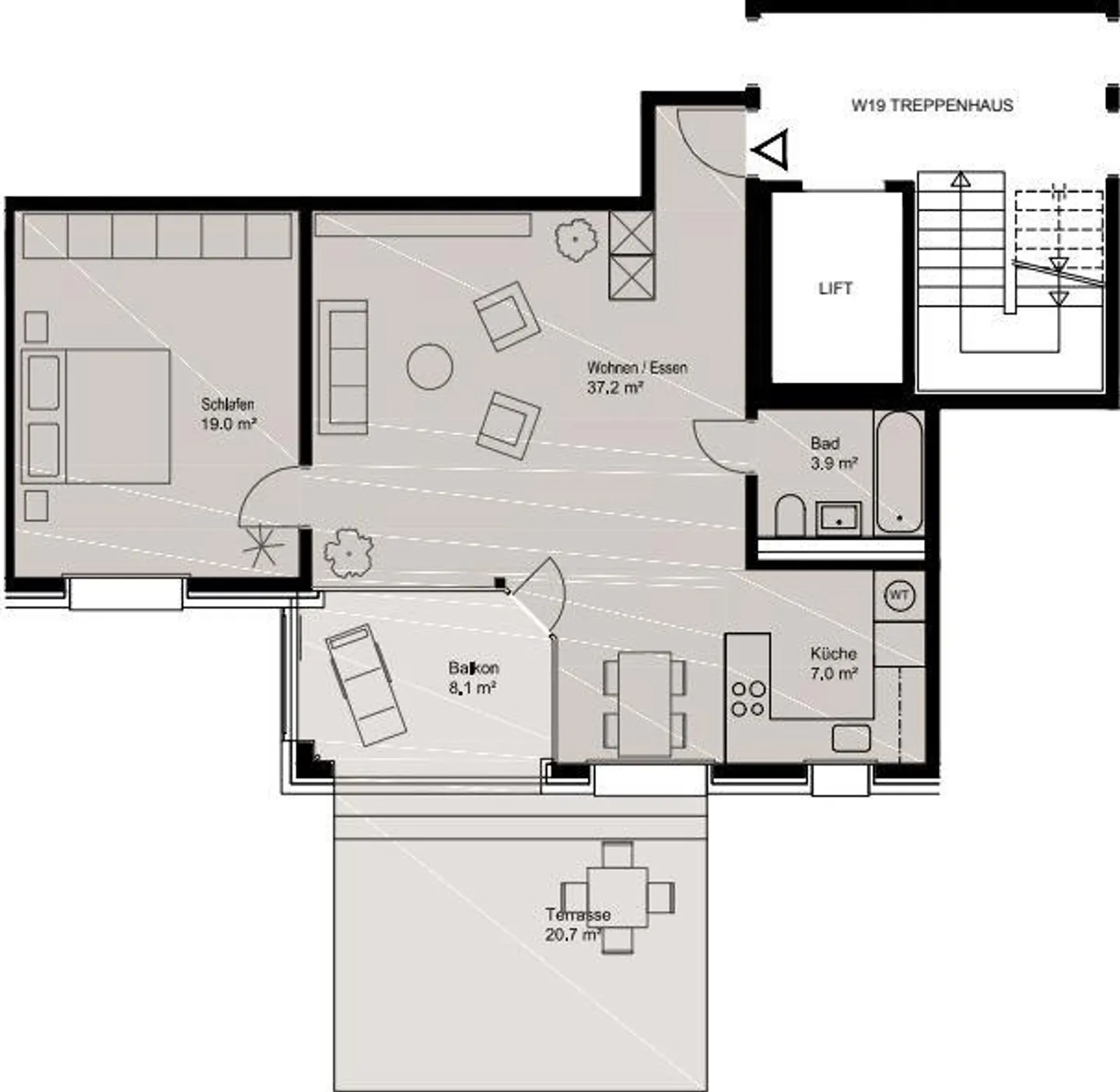 Modernes Apartment in Altstetten - Foto 14 von 14