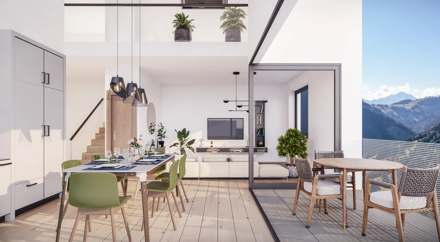 DUPLEX NELLA MANSARDA CON LOGGIA - VISTA PANORAMICA - IN ESCLUSIVA - Foto 3 di 10