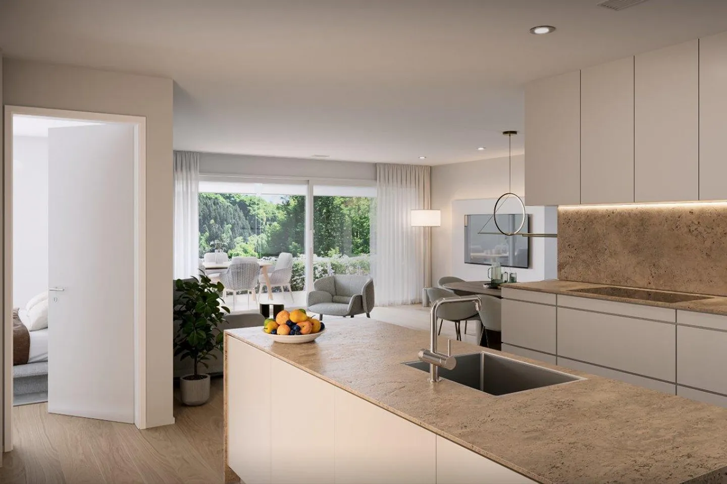 Nouveau projet de construction PRISMA7 I Appartement de jardin 3.5 pièces avec vue sur la verdure - Photo 3 sur 5