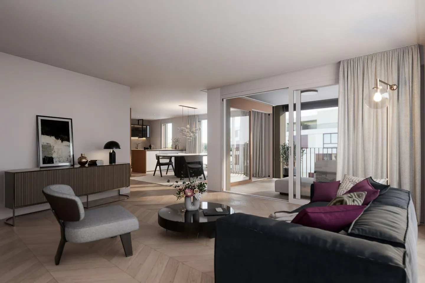 2.5-room penthouse apartment with spectacular roof terrace - Photo 3 of 7