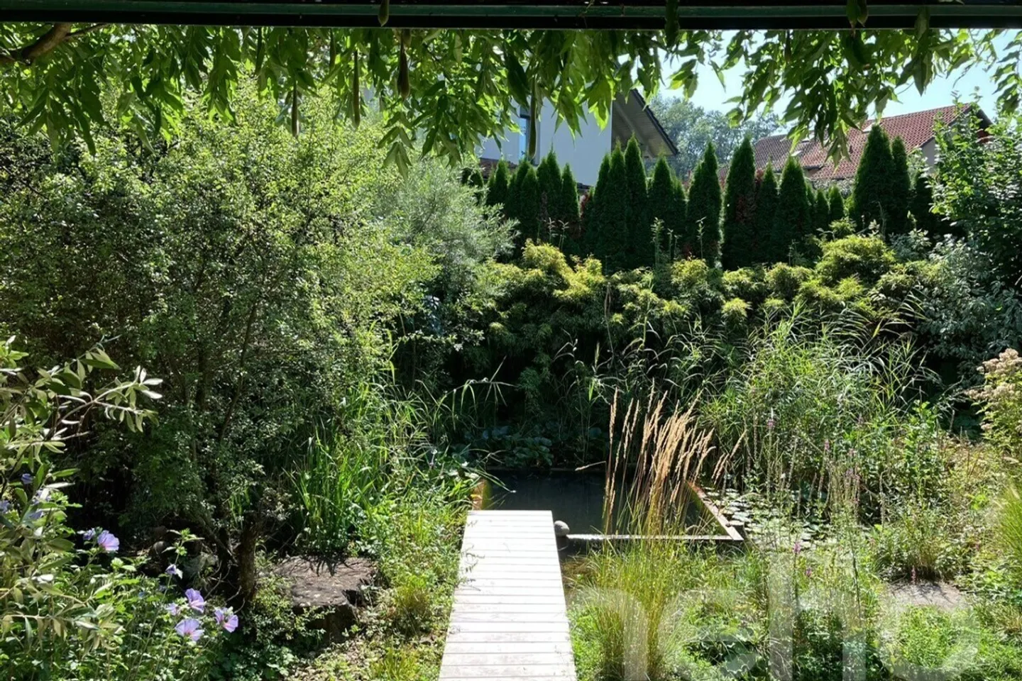 Maison de coin de 5 pièces avec étang de baignade, pergola et intimité - Photo 3 sur 13