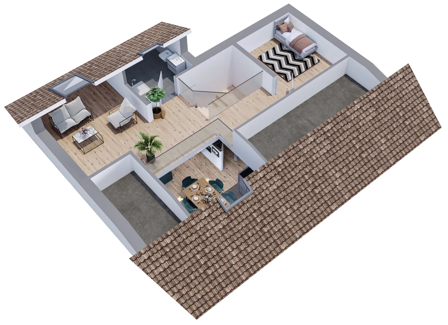 DUPLEX NELLA MANSARDA CON LOGGIA - VISTA PANORAMICA - IN ESCLUSIVA - Foto 9 di 10