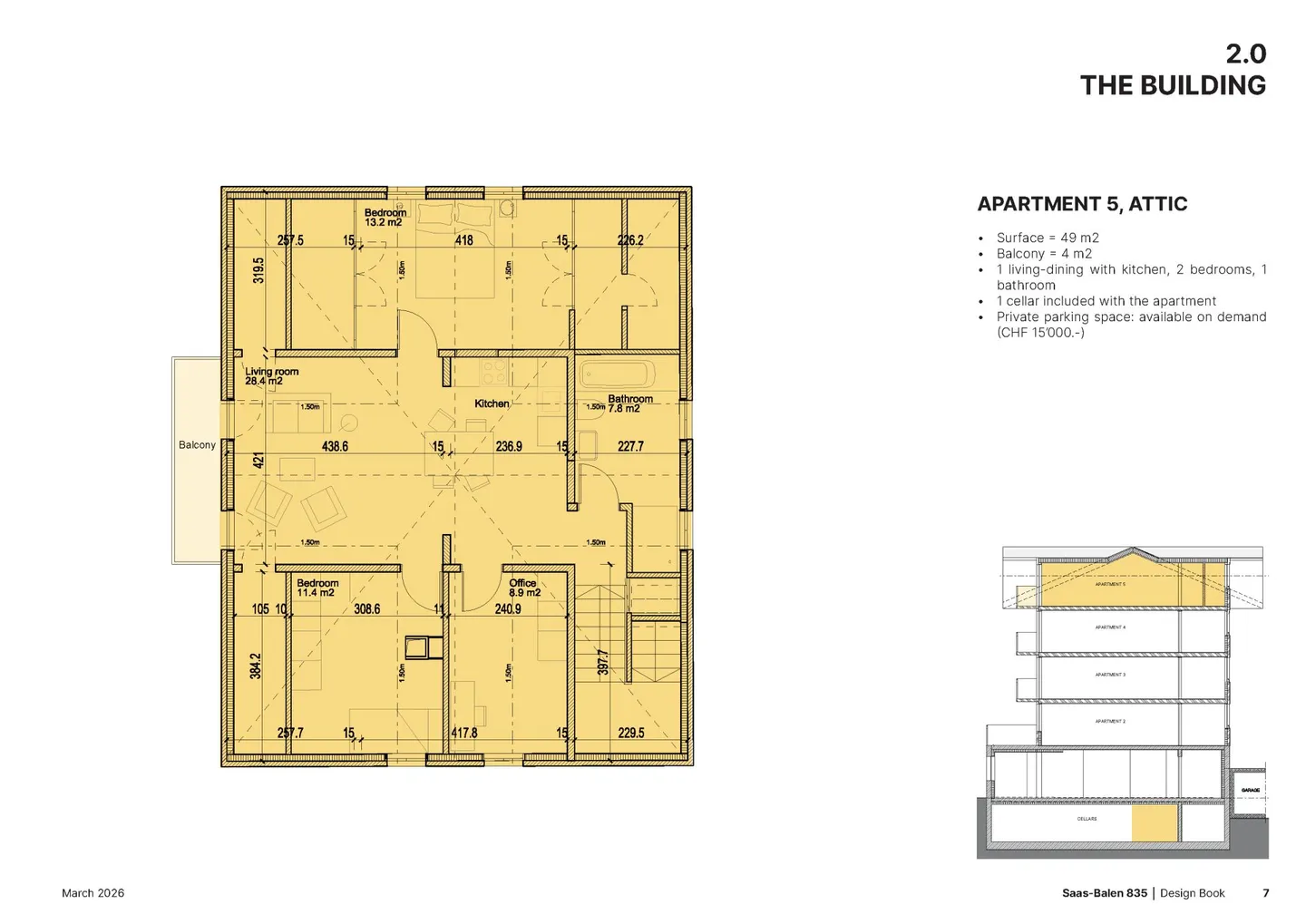 Bergheimat Saas-Balen Conversion Project. Attractive Attic Apartment. - Photo 4 of 8