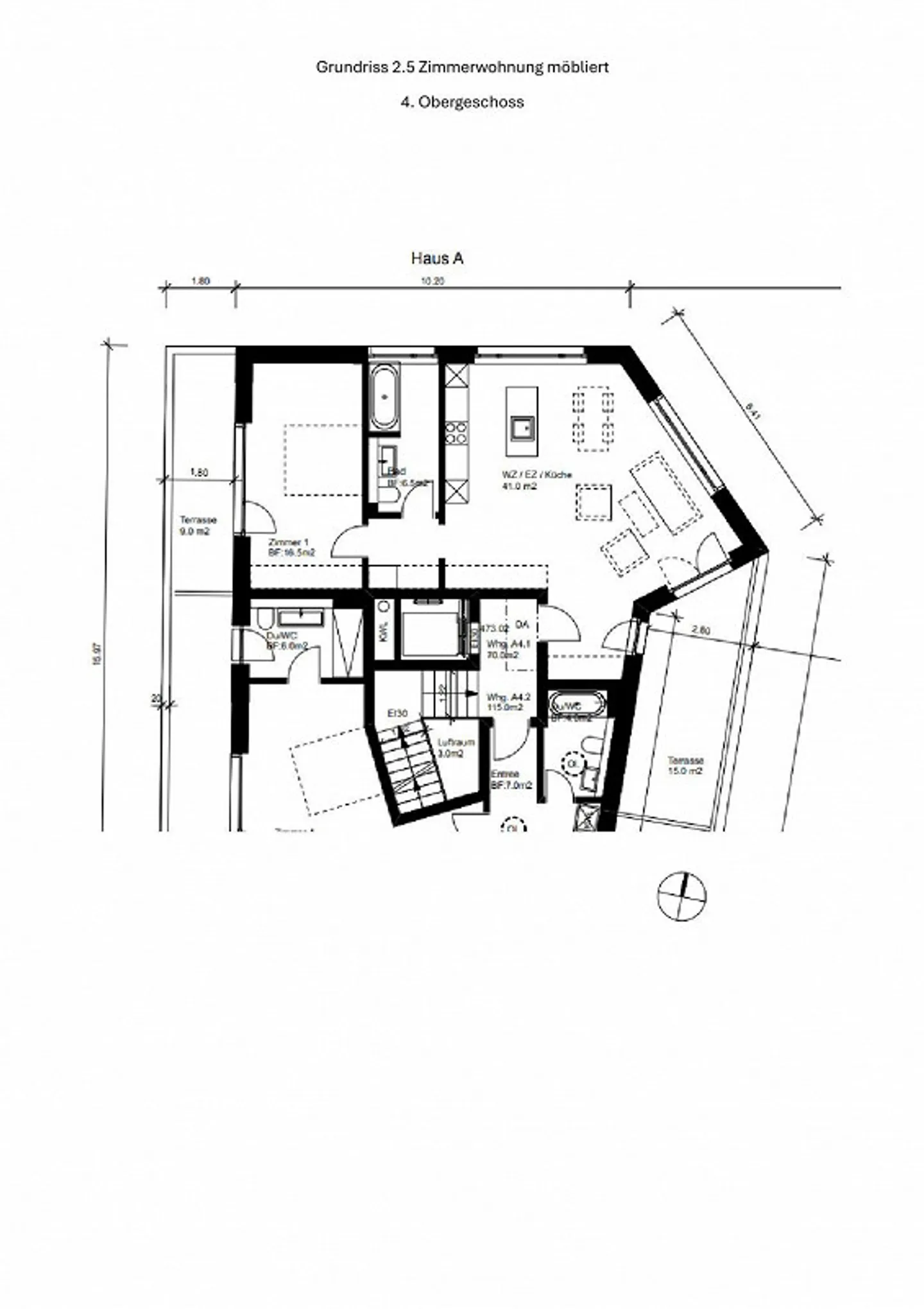 Appartement 2,5 pièces lumineux, spacieux et meublé - Photo 9 sur 9