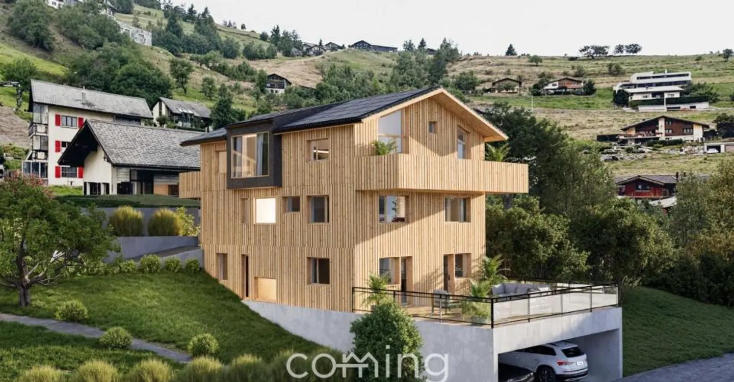Your new build house in Bürchen - Timber construction, fireplace and plenty of space for your own ideas - Photo 1 of 11