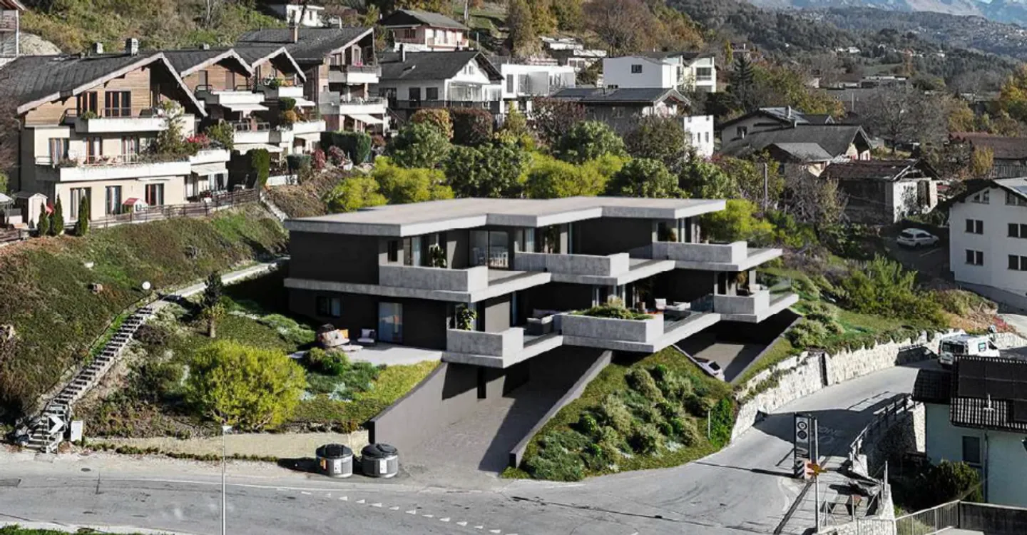 3.5-Zimmer-Attikawohnung ab Plan mit Terrasse - Les Terrasses à Willy - Foto 3 von 6